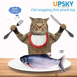 UPSKY Electric Moving Fish Cat Toy, Realistic Plush Simulation Electric Wagging Fish Cat Toy