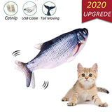 UPSKY Electric Moving Fish Cat Toy, Realistic Plush Simulation Electric Wagging Fish Cat Toy