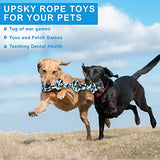 UPSKY Dog Rope Toys, Dog Grinding Teeth 2 PCS,  Nearly Indestructible, Dog Toys, Dental Cleaning Product