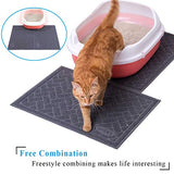 UPSKY Double Large Cat Litter Mat (24" x 16"x 2 Pcs), Cat Litter Mat Little Trapping