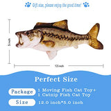 UPSKY Electric Moving Fish Cat Toy, Realistic Plush Simulation Electric Wagging Fish Cat Toy