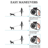 UPSKY Retractable Dog Leash, 16 ft Scalable Dog Walking Leash with Bright Flashlight(Black)